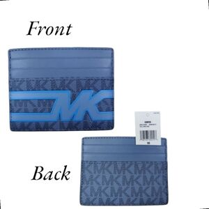 Michael Kors Cooper Card Case Sporty MK Blue NWT